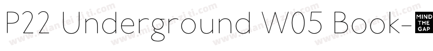 P22 Underground W05 Book字体转换